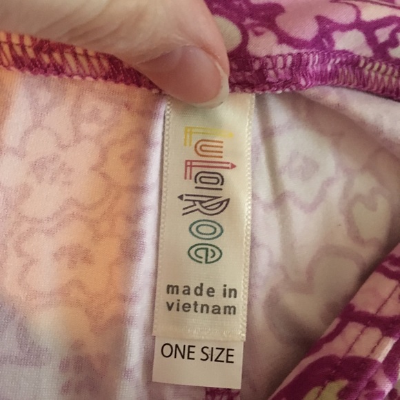 Pink Floral LuLaRoe Leggings - NWOT - Picture 4 of 5